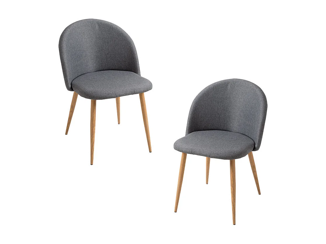 Packs Sillas Comedor - Pack 2 Sillas Vint Tela - Gris oscuro