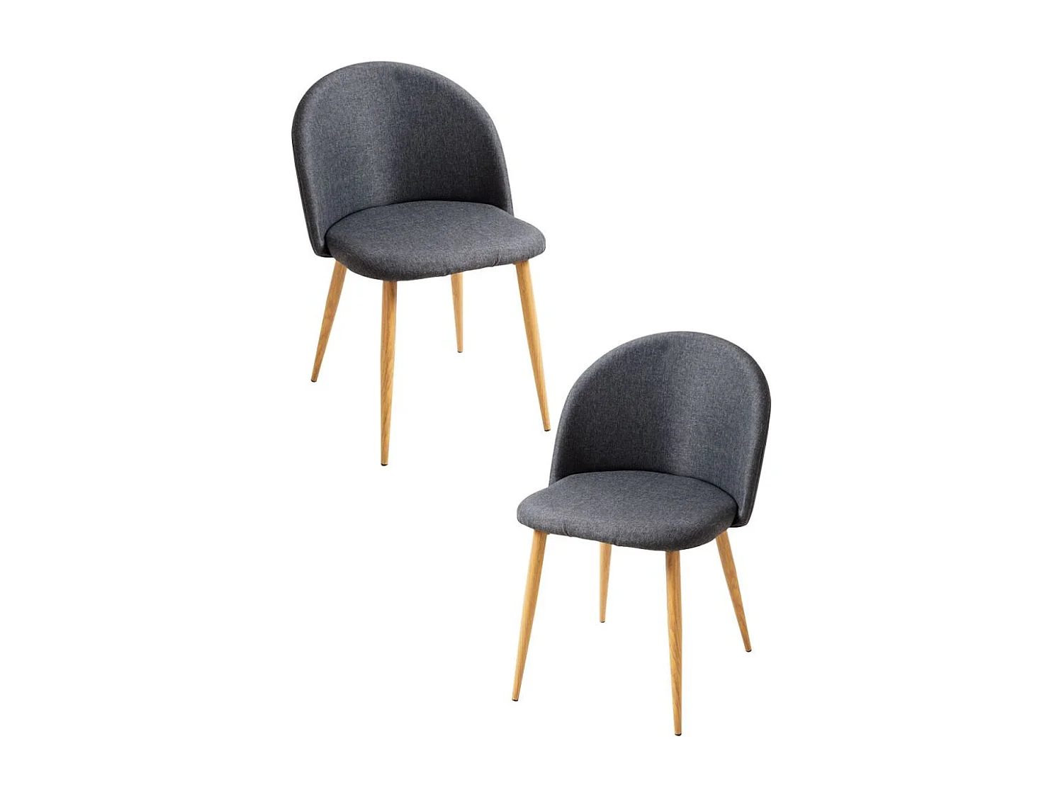 Packs Sillas Comedor - Pack 2 Sillas Vint Tela - Gris oscuro