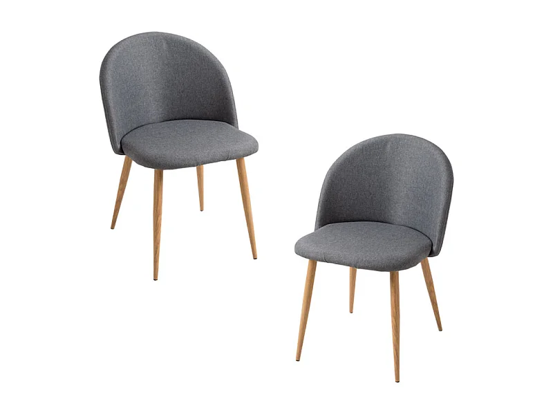 Packs Sillas Comedor - Pack 2 Sillas Vint Tela - Gris oscuro