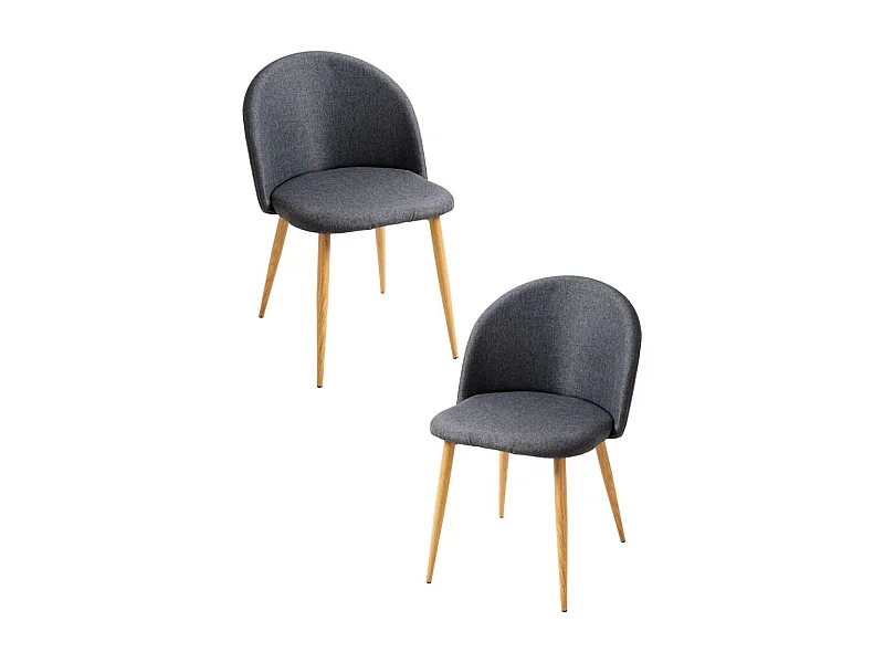 Packs Sillas Comedor - Pack 2 Sillas Vint Tela - Gris oscuro