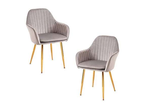 Packs Sillas Comedor - Pack 2 Sillas Chic Golden - Gris claro