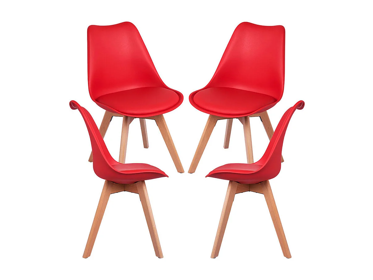 Packs Sillas Comedor - Pack 4 Sillas Synk Basic - Rojo