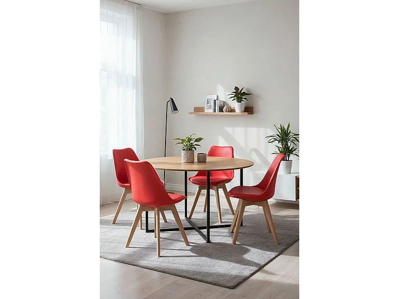 Packs Sillas Comedor - Pack 4 Sillas Synk Basic - Rojo