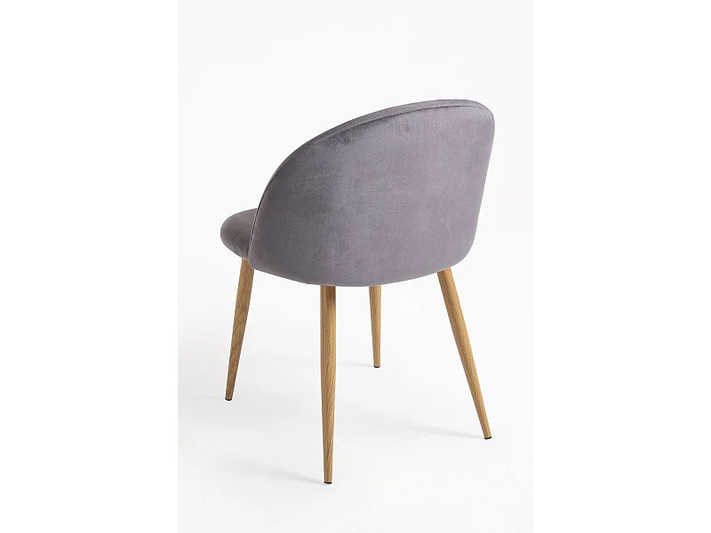 Packs Sillas Comedor - Pack 2 Sillas Vint Terciopelo - Gris oscuro