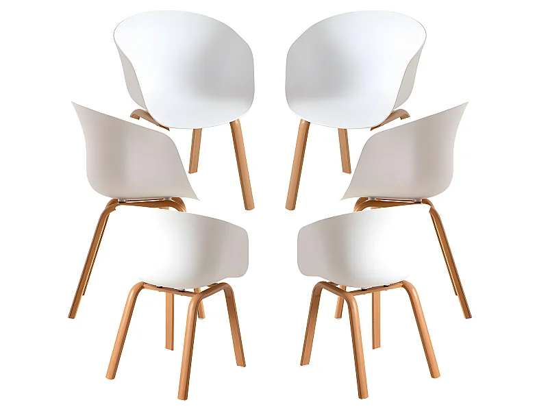 Packs Sillas Comedor - Pack 6 Sillas Hema - Blanco
