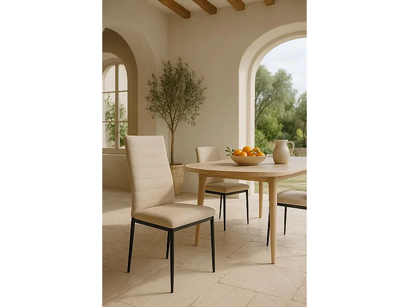 Packs Sillas Comedor - Pack 4 Sillas Lauter Tela - Beige