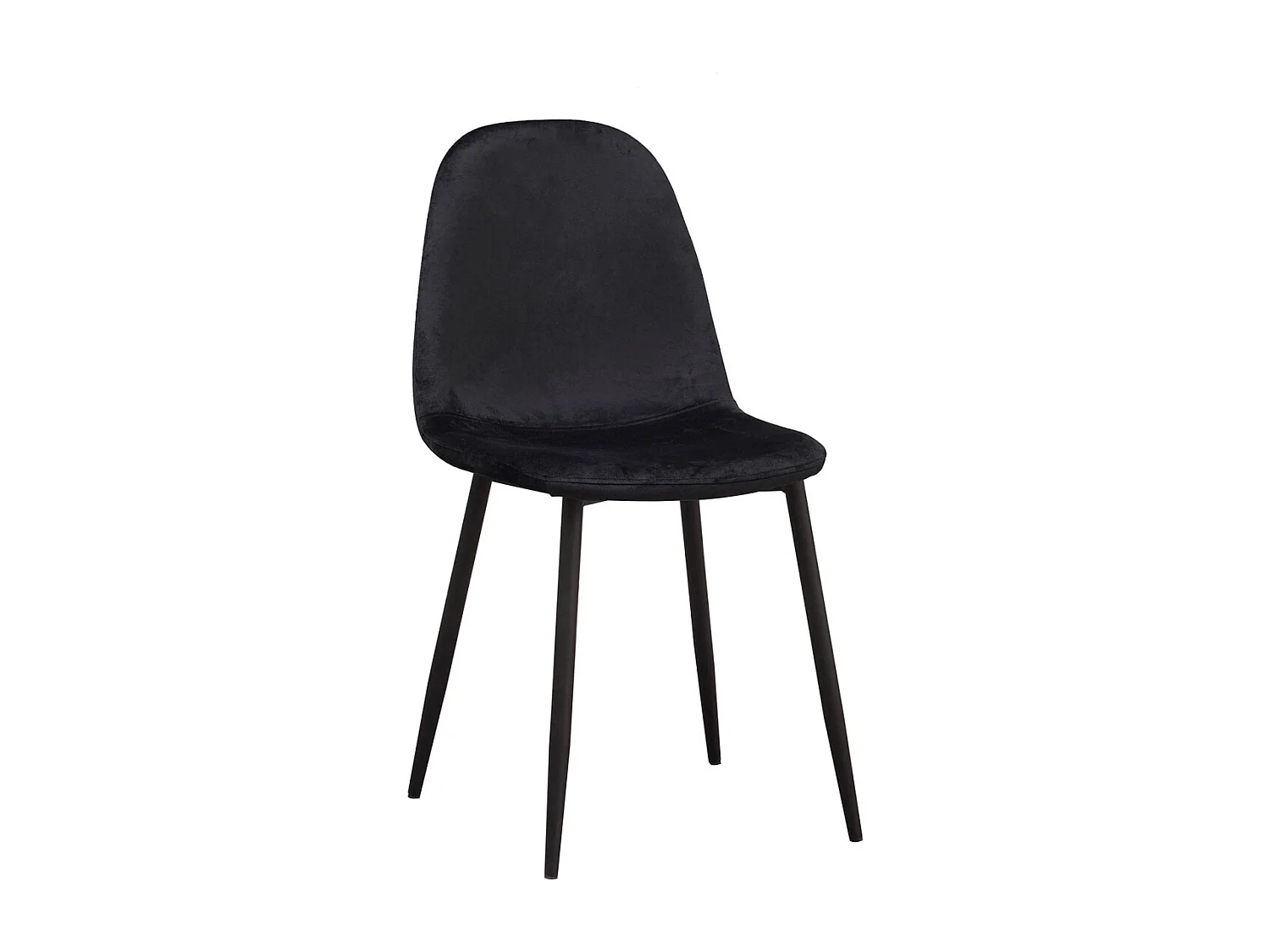 Silla Teok Black Terciopelo - Negro