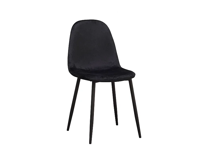 Silla Teok Black Terciopelo - Negro