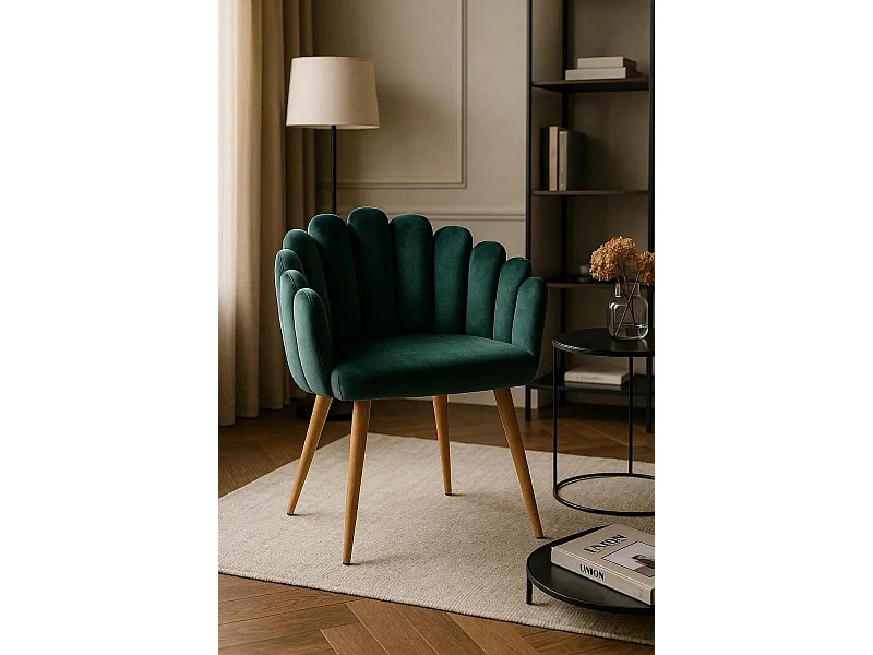 Sillas Comedor - Sillón Main Terciopelo - Verde