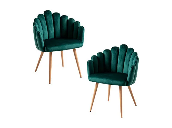 Packs Sillas Comedor - Pack 2 Sillones Main Terciopelo - Verde
