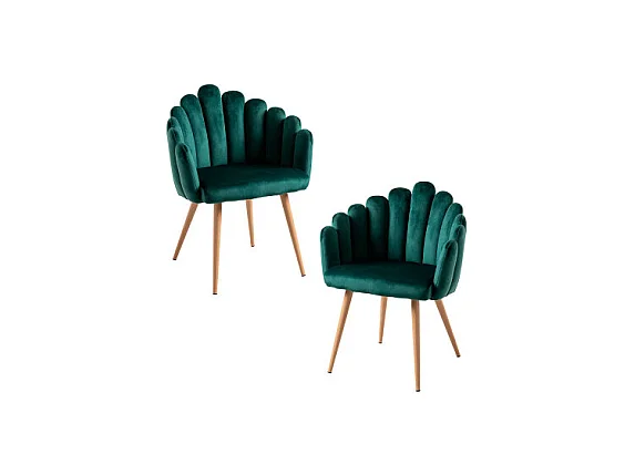 Packs Sillas Comedor - Pack 2 Sillones Main Terciopelo - Verde