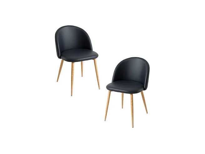 Packs Sillas Comedor - Pack 2 Sillas Vint Polipiel - Negro
