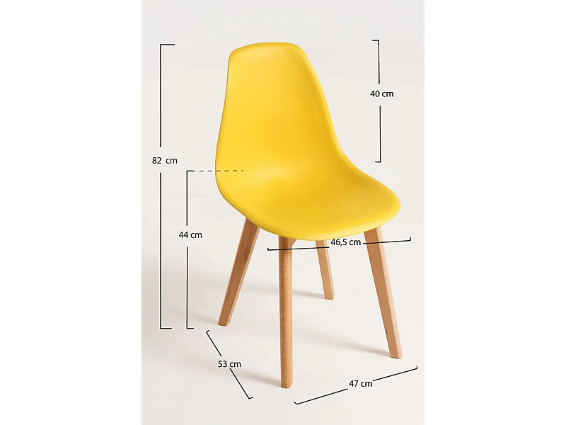 Packs Sillas Comedor - Pack 4 Sillas Kelen - Amarillo