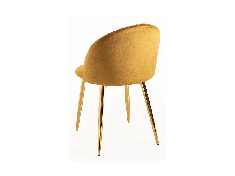 Sillas Comedor - Silla Vint Terciopelo Golden - Amarillo