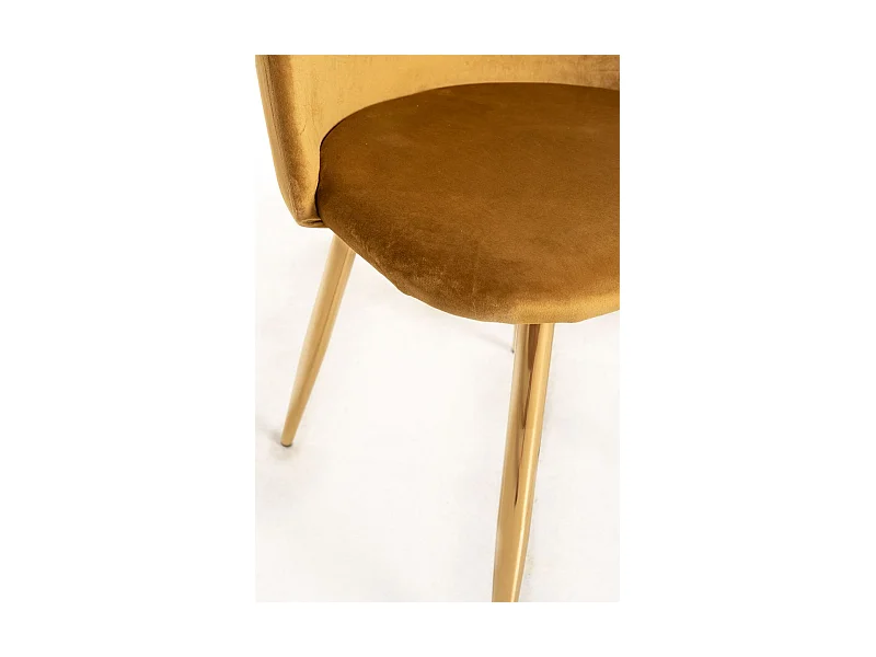 Sillas Comedor - Silla Vint Terciopelo Golden - Amarillo