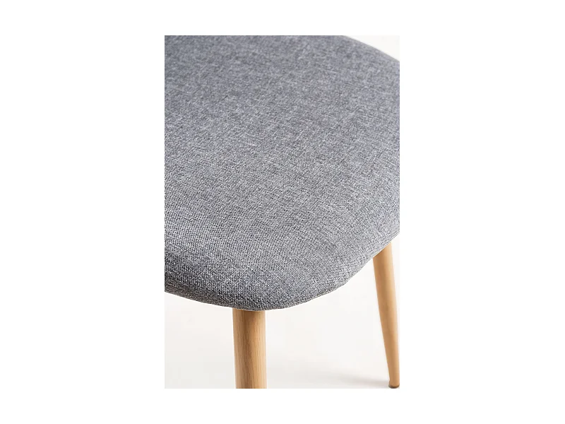 Packs Sillas Comedor - Pack 4 Sillas Teok Tela - Gris claro