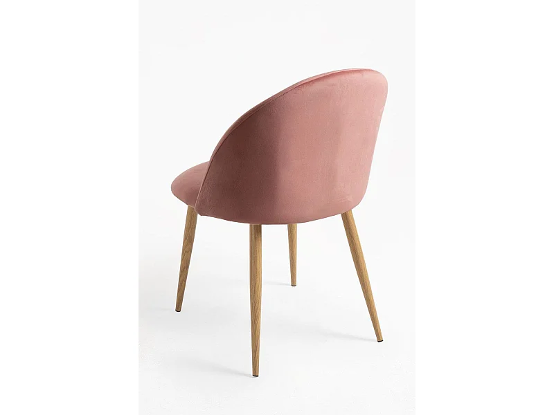 Sillas Comedor - Silla Vint Terciopelo - Rosa