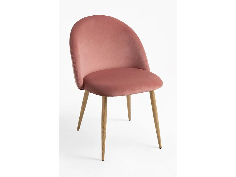Sillas Comedor - Silla Vint Terciopelo - Rosa