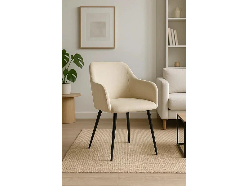 Sillas Comedor - Silla Puan Terciopelo - Beige