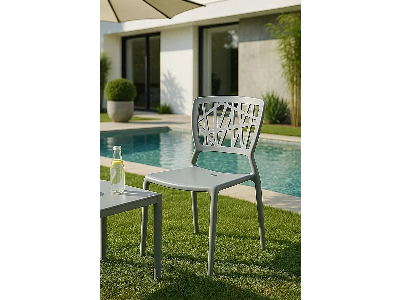 Sillas Comedor - Silla Delta - Gris claro