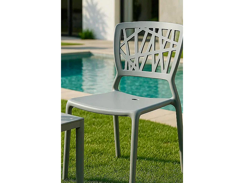 Sillas Comedor - Silla Delta - Gris claro