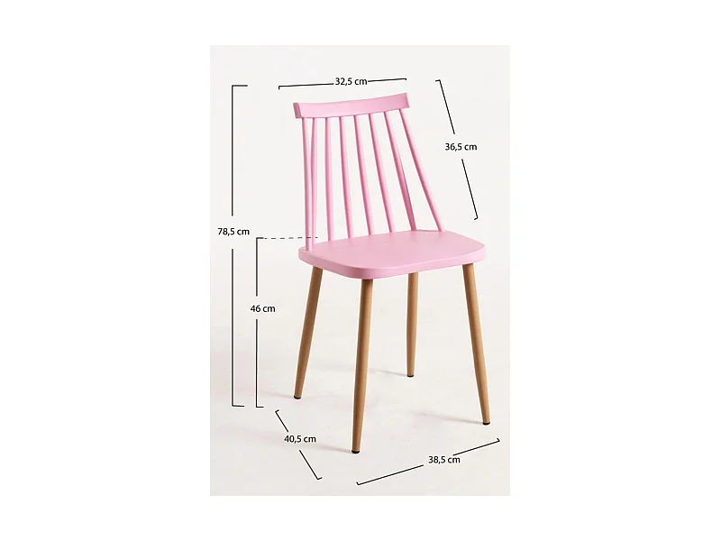 Packs Sillas Comedor - Pack 4 Sillas Bik - Rosa