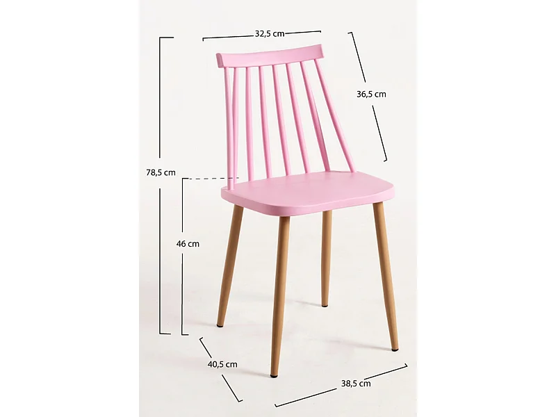 Packs Sillas Comedor - Pack 4 Sillas Bik - Rosa