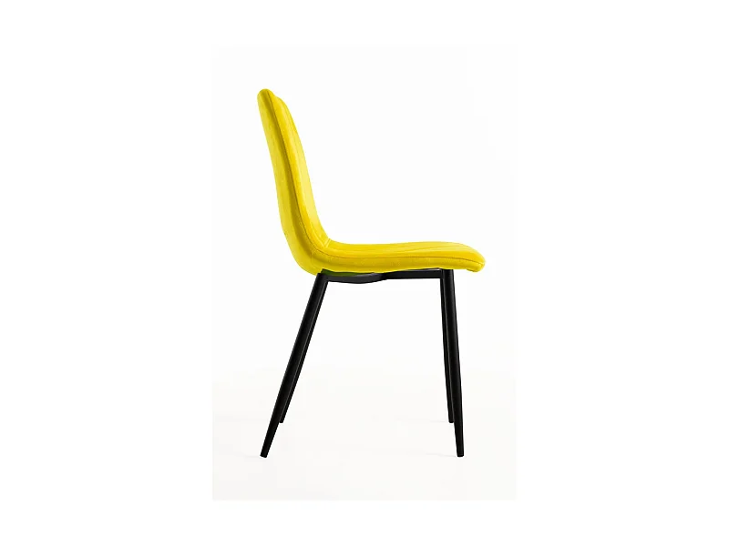 Sillas Comedor - Silla Liny Terciopelo - Amarillo