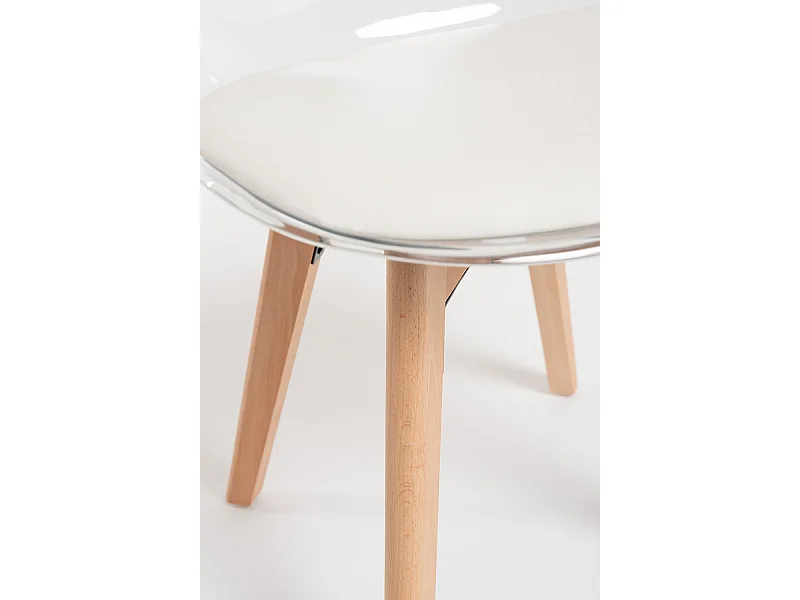 Packs Sillas Comedor - Pack 2 Sillas Synk Transparente Asiento - Blanco