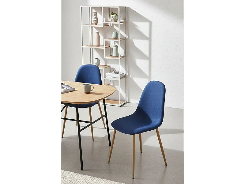 Sillas Comedor - Silla Teok Tela - Azul