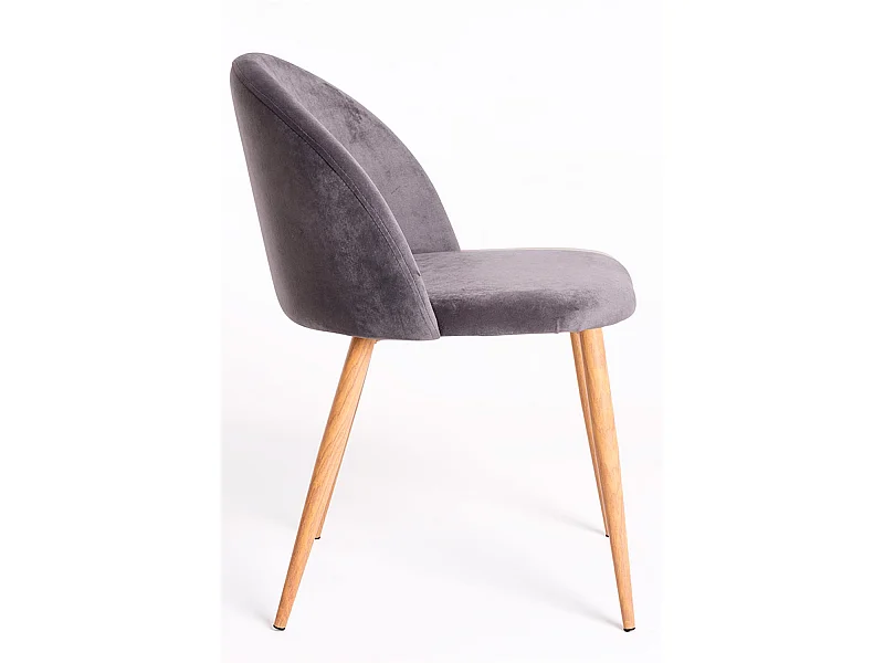 Packs Sillas Comedor - Pack 6 Sillas Vint Terciopelo - Gris oscuro