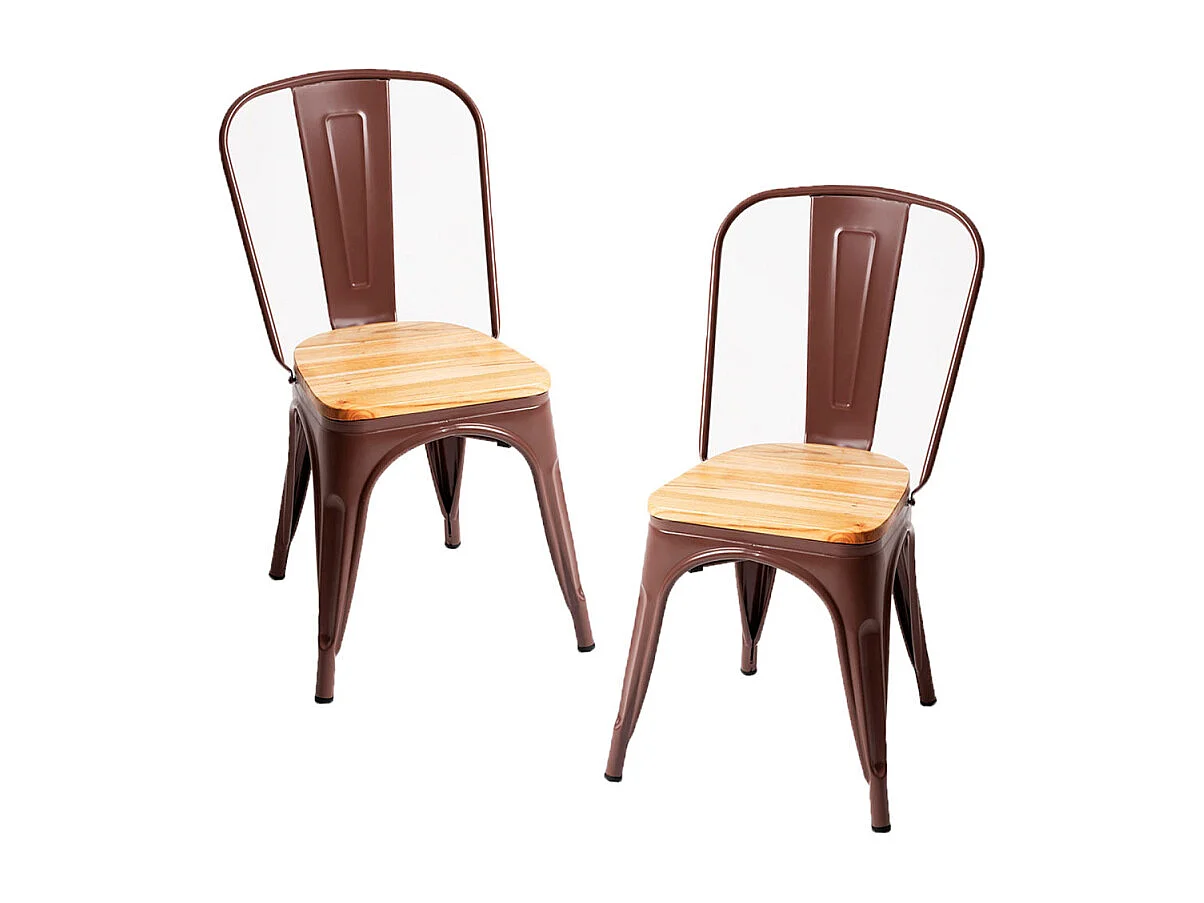 Packs Sillas Comedor - Pack 2 Sillas Torix Madera Natural - Marrón