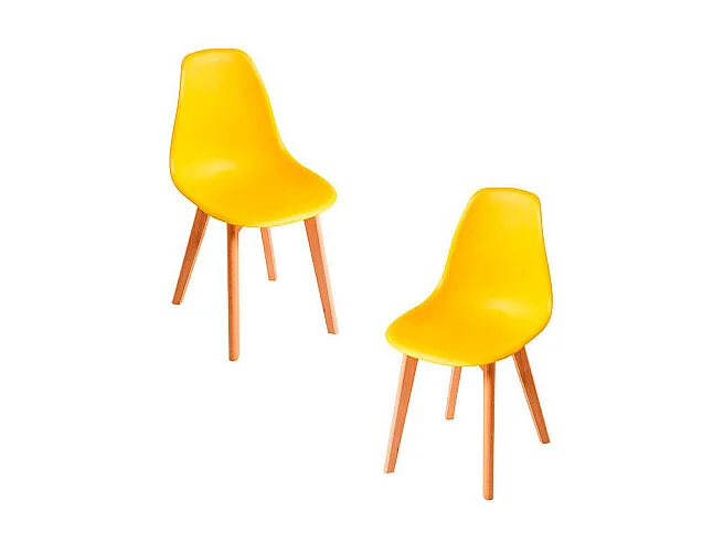 Packs Sillas Comedor - Pack 2 Sillas Kelen - Amarillo