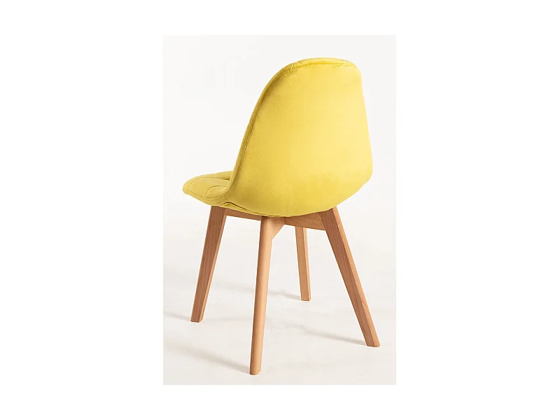 Packs Sillas Comedor - Pack 6 Sillas Kelen Terciopelo - Amarillo