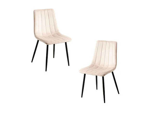 Packs Sillas Comedor - Pack 2 Sillas Liny Terciopelo - Beige