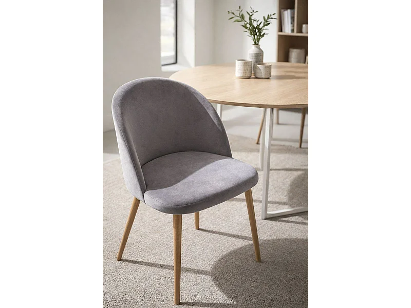 Packs Sillas Comedor - Pack 4 Sillas Vint Terciopelo - Gris