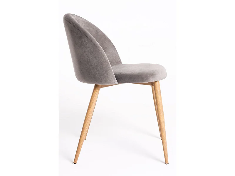 Packs Sillas Comedor - Pack 4 Sillas Vint Terciopelo - Gris