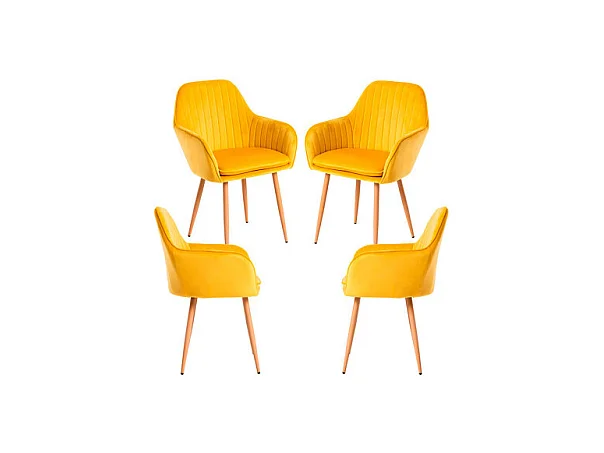 Packs Sillas Comedor - Pack 4 Sillas Chic - Amarillo