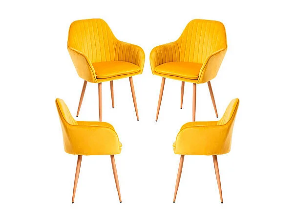 Packs Sillas Comedor - Pack 4 Sillas Chic - Amarillo
