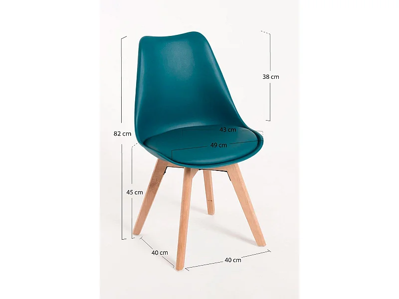 Sillas Comedor - Silla Synk Basic - Verde azulado