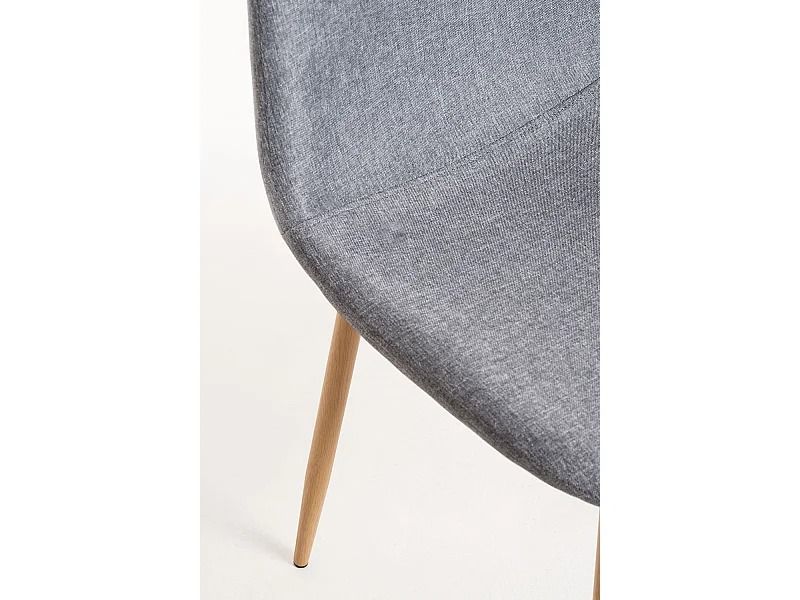 Packs Sillas Comedor - Pack 2 Sillas Teok Tela - Gris claro