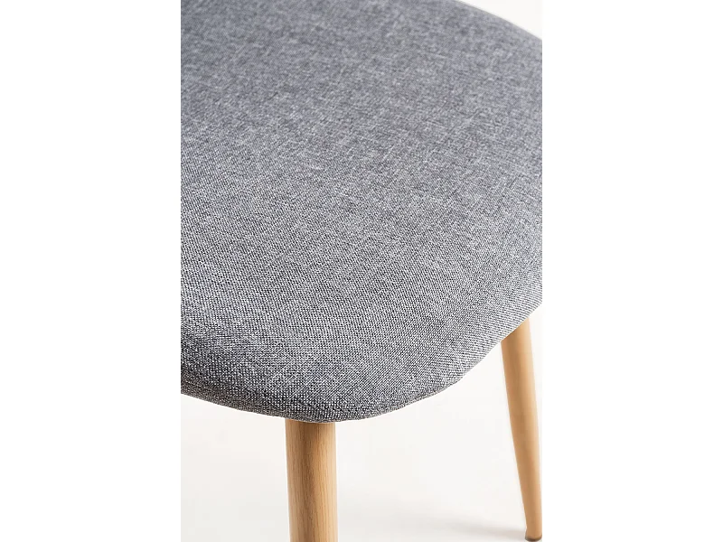 Packs Sillas Comedor - Pack 2 Sillas Teok Tela - Gris claro