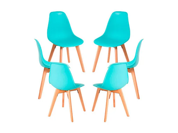 Packs Sillas Comedor - Pack 6 Sillas Kelen - Aguamarina