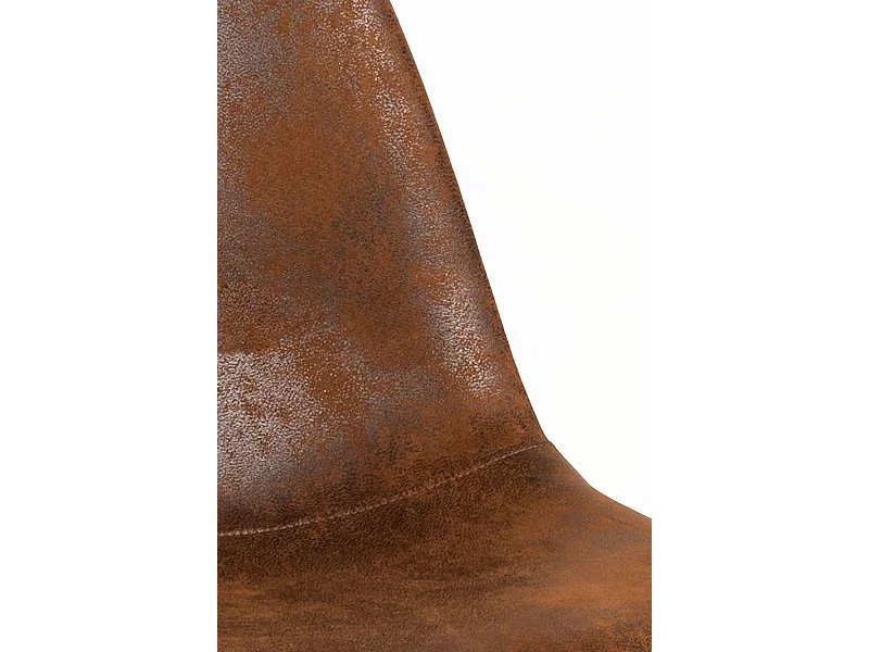 Sillas Comedor - Silla Teok Polipiel - Marrón Vintage