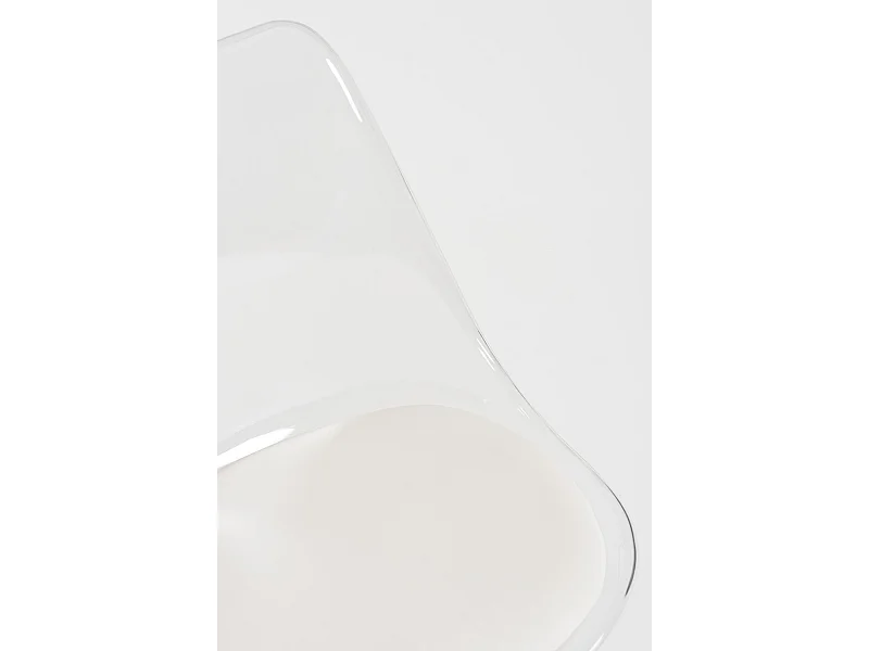 Sillas Comedor - Silla Synk Transparente Asiento - Blanco