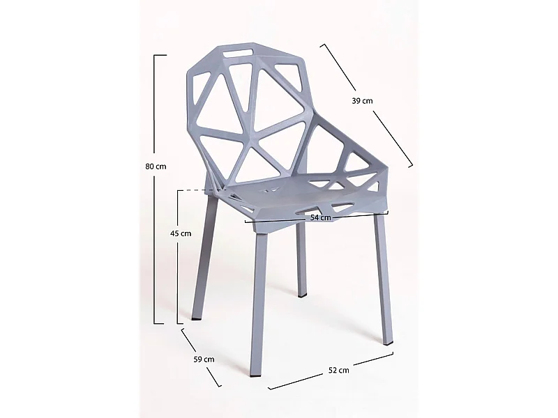 Sillas Comedor - Silla Omega - Gris oscuro