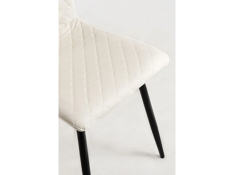 Sillas Comedor - Silla Rom Polipiel - Blanco