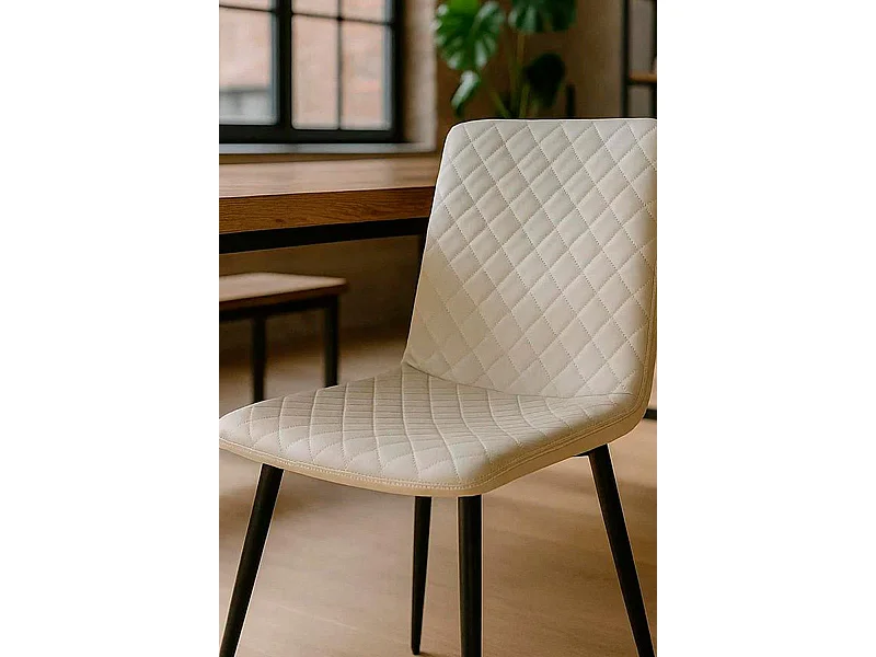 Sillas Comedor - Silla Rom Polipiel - Blanco