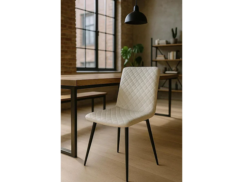 Sillas Comedor - Silla Rom Polipiel - Blanco