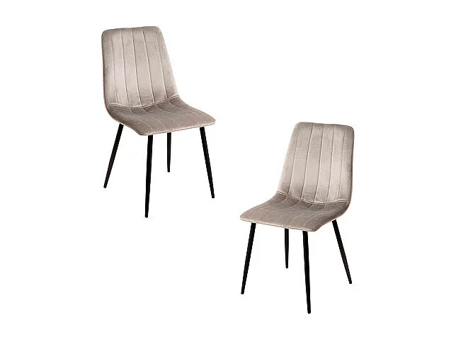 Packs Sillas Comedor - Pack 2 Sillas Liny Terciopelo - Gris claro